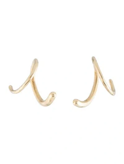 Pre-owned Mejuri 14k Spiral Hoop Earring In Multicolor
