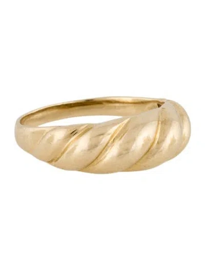 Pre-owned Mejuri 14k Thin Croissant Dome Ring In Multi