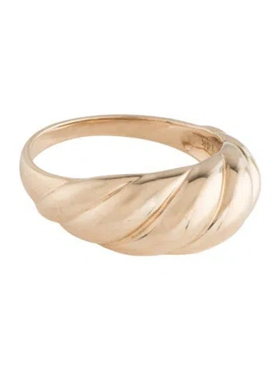 Pre-owned Mejuri 14k Thin Croissant Dôme Ring In Multi