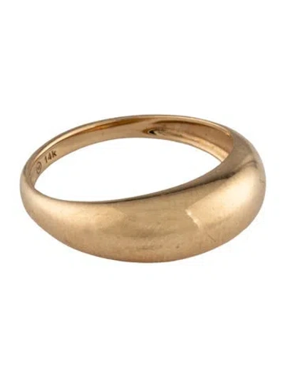 Pre-owned Mejuri 14k Thin Dome Ring In Multicolor