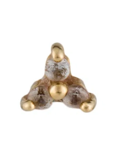 Pre-owned Mejuri 14k Topaz Lotus Flower Single Stud Earring In Multi