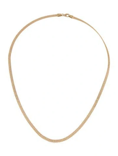 Pre-owned Mejuri 14k Triple Beaded Choker Necklace, 15" In Multicolor