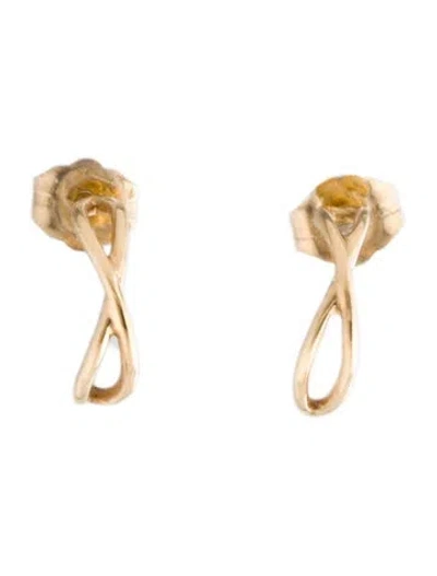 Pre-owned Mejuri 14k X Hoop Earrings In Multi