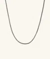 Mejuri 2.4mm Wheat Chain Necklace In Grey