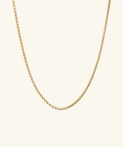 Mejuri 2.5mm Round Box Chain Necklace In Yellow