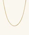 Mejuri 2.5mm Round Box Chain Necklace In Yellow