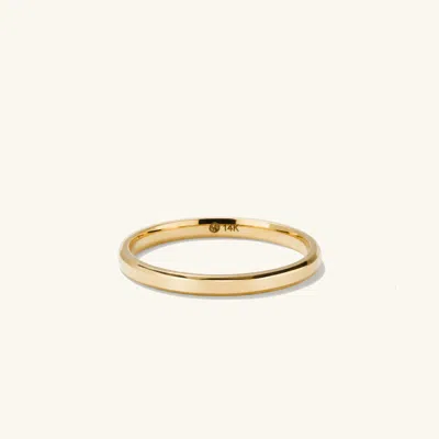 Mejuri 2mm Smooth Band In Yellow