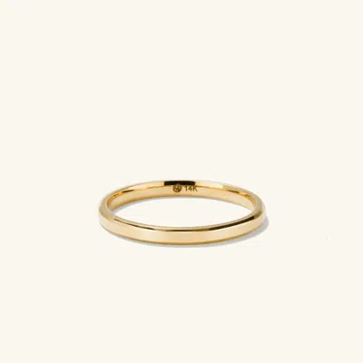 Mejuri 2mm Smooth Band In Yellow