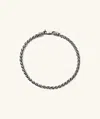 Mejuri 3.3mm Wheat Chain Bracelet In Grey