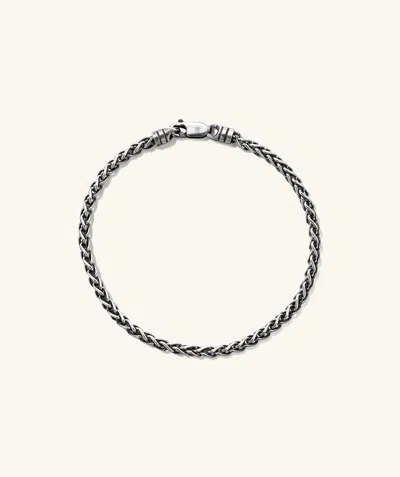 Mejuri 3.3mm Wheat Chain Bracelet In Grey