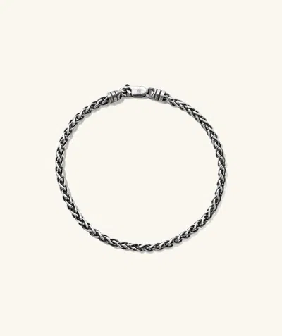 Mejuri 3.3mm Wheat Chain Bracelet In Grey