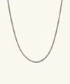 Mejuri 3.7mm Round Box Chain Necklace In White
