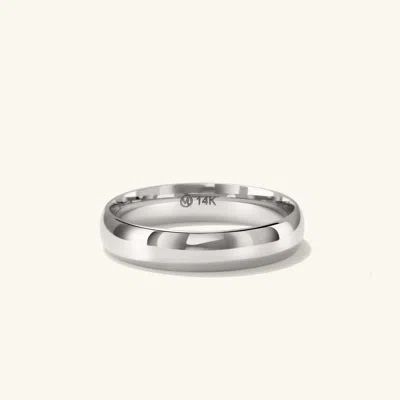 Mejuri 4mm Curve Band In White