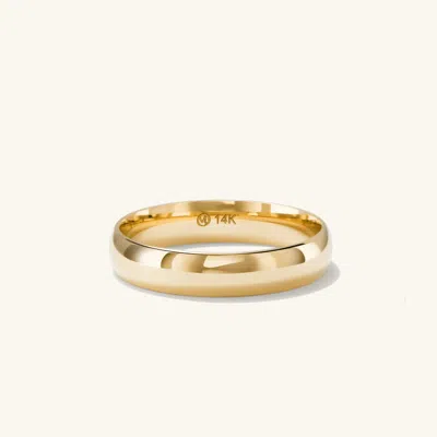 Mejuri 4mm Curve Band In Yellow