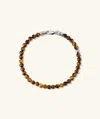 Mejuri 4mm Gemstone Beaded Bracelet In Brown