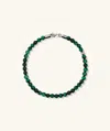 Mejuri 4mm Gemstone Beaded Bracelet In Green
