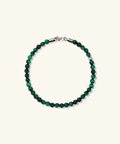 Mejuri 4mm Gemstone Beaded Bracelet In Green