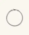 Mejuri 4mm Round Box Chain Bracelet In White