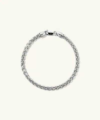 Mejuri 4mm Round Box Chain Bracelet In White
