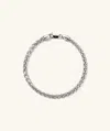 Mejuri 4mm Round Box Chain Bracelet In White
