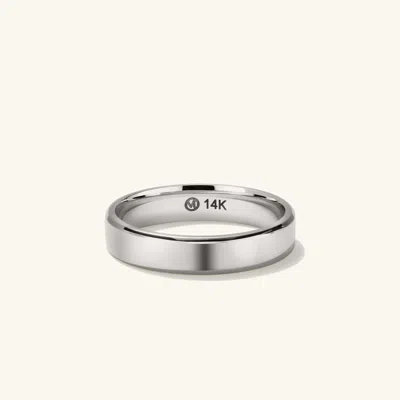 Mejuri 4mm Smooth Band In White