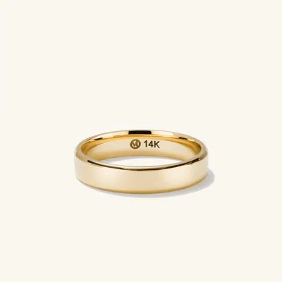 Mejuri 4mm Smooth Band In Yellow