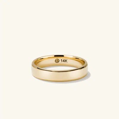 Mejuri 4mm Smooth Band In Yellow