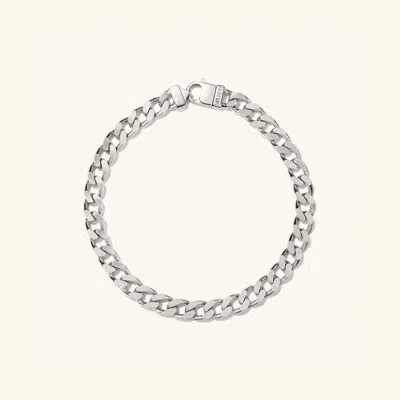 Mejuri 5mm Curb Chain Bracelet In White