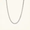 Mejuri 5mm Curb Chain Necklace In White
