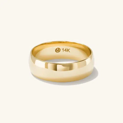 Mejuri 6mm Curve Band In Yellow