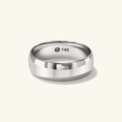 Mejuri 6mm Curve Band In White