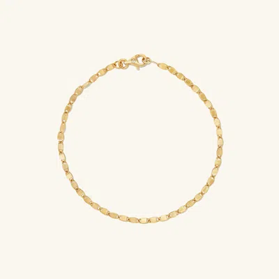 Mejuri Anchor Chain Anklet In Yellow