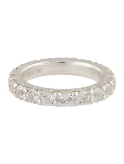 Pre-owned Mejuri Aurora Lab-grown Sapphire Eternity Ring In Multicolor