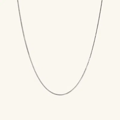 Mejuri Baby Box Chain Necklace In White