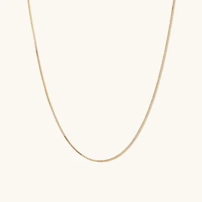 Mejuri Baby Box Chain Necklace In Yellow
