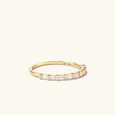 Mejuri Baguette Diamond Half Eternity Band In Gold