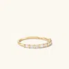 Mejuri Baguette Diamond Half Eternity Band In White
