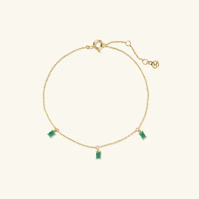 Mejuri Baguette Gemstone Bracelet In Gold