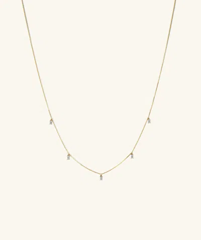 Mejuri Baguette Lab Grown Diamond Station Necklace