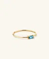 Mejuri Baguette Stacker Ring In Blue
