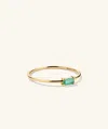 Mejuri Baguette Stacker Ring In Green