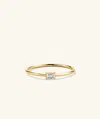Mejuri Baguette Stacker Ring In Yellow