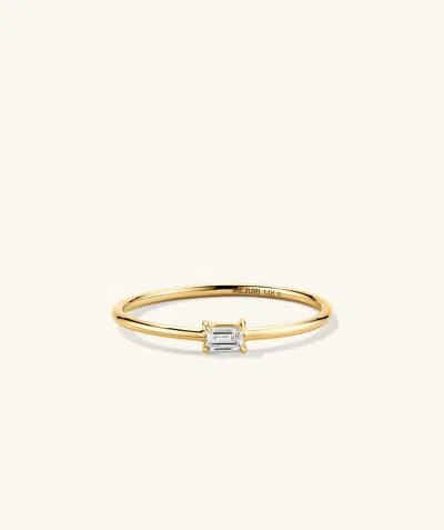 Mejuri Baguette Stacker Ring In Yellow