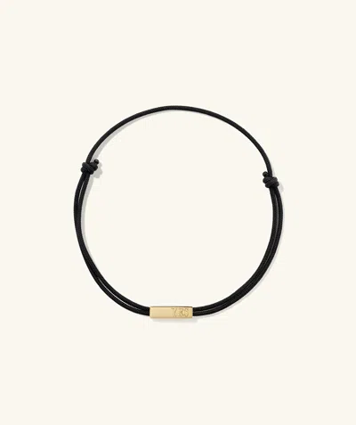 Mejuri Bar Cord Bracelet Black