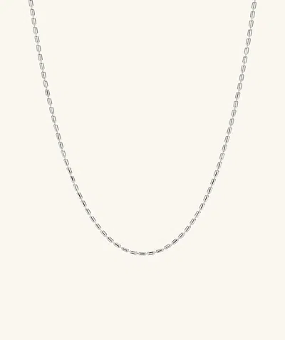 Mejuri Barrel Link Chain Necklace In White