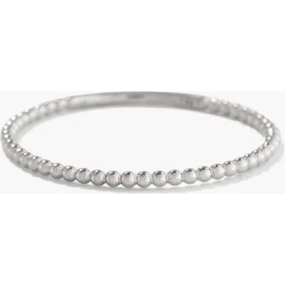 Mejuri Beaded Ring In 14k White Gold