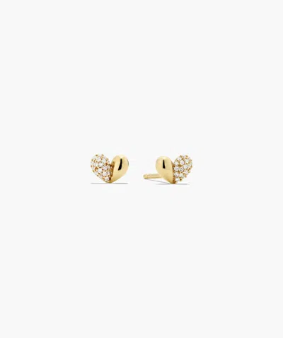 Mejuri Better Half Heart Studs