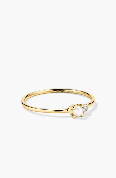 Mejuri Beverly Ring In Yellow Gold Pearl