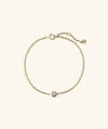 Mejuri Bezel Lab Grown Diamond Bracelet In Yellow