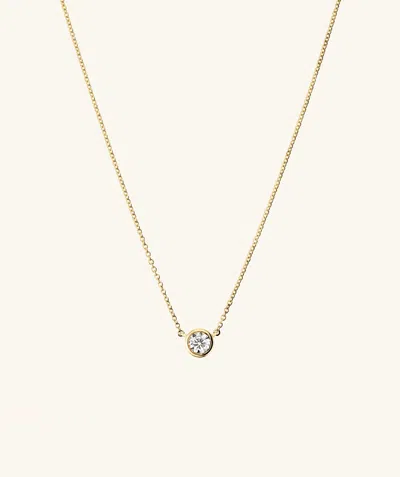 Mejuri Bezel Lab Grown Diamond Necklace 0.25 Ct In White